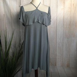 Blu Heaven | Cold Shoulder Mid-length Dress 👗